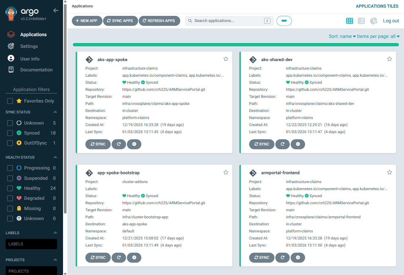 ArgoCD Hub screenshot